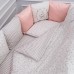 Детское постельное белье "Кролик Лаппин"  для овальной и прямоугольной кроватки - Розовый