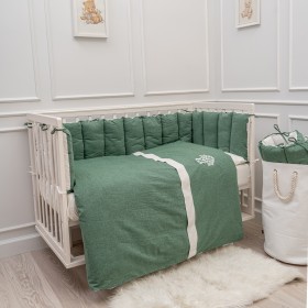 Детское постельное белье Lappetti "Organic Baby Cotton"- Зеленый