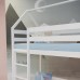 Двухъярусная кровать-домик Classic+ белая