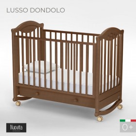 Детская кроватка Nuovita Lusso Dondolo - Темный орех (качалка)