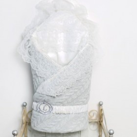 Одеяло-конверт трикотажный из вязаного полотна - Серый